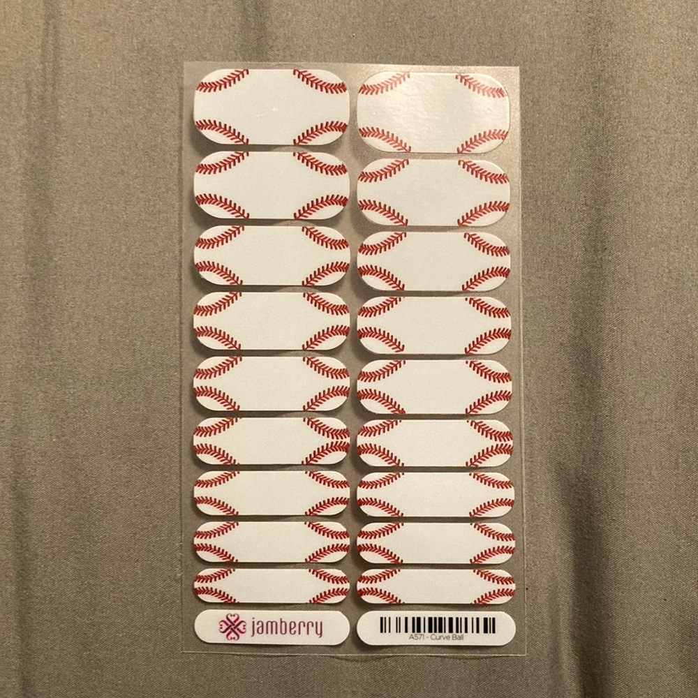 🧡 Jamberry Nail Wraps - Curve Ball NEW FULL SHEET